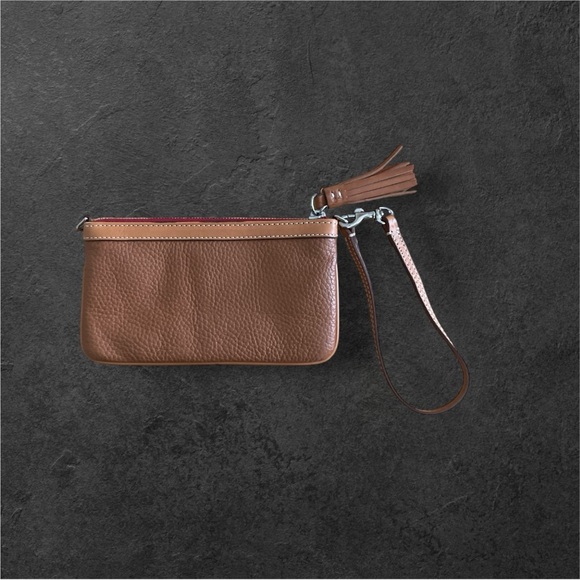 Dooney & Bourke Brown Pebble Leather Wristlet - Picture 2 of 6